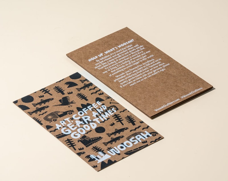 Woosah rectangular kraft hang tags