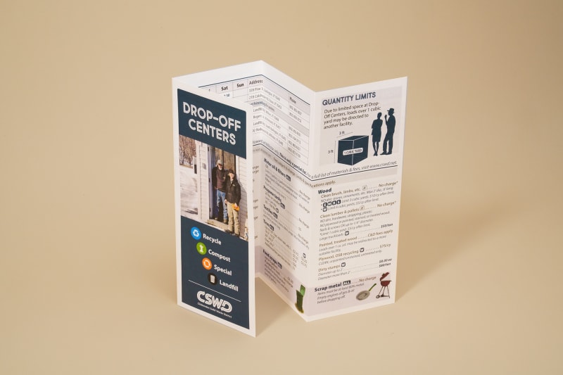 CSWD double parallel fold brochure opened