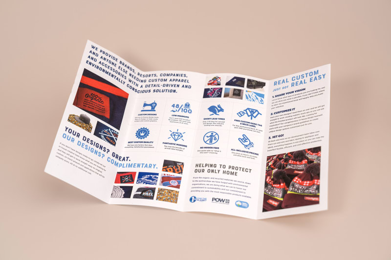 Open roll fold brochure
