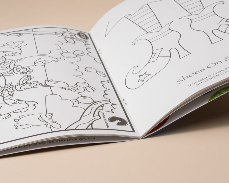 saddle stitch close up