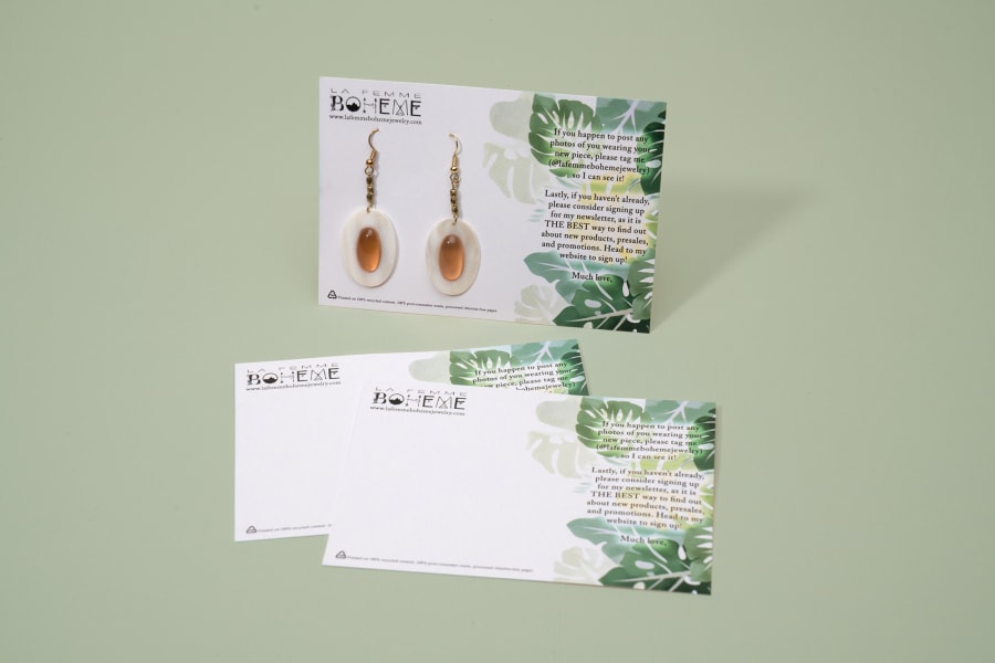 Custom Jewelry Display Card — photo 1