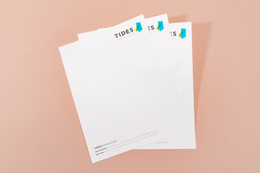 stack of Tides letterheads