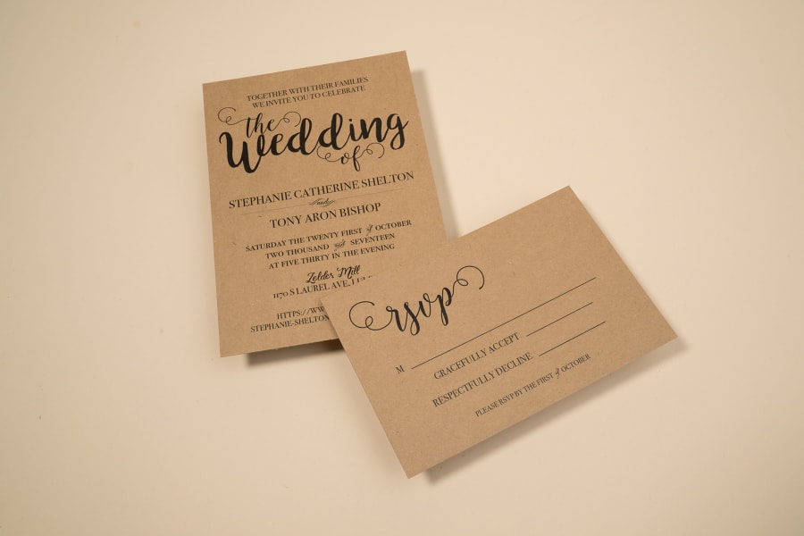 Custom Invitations with RSVP Card — photo 2