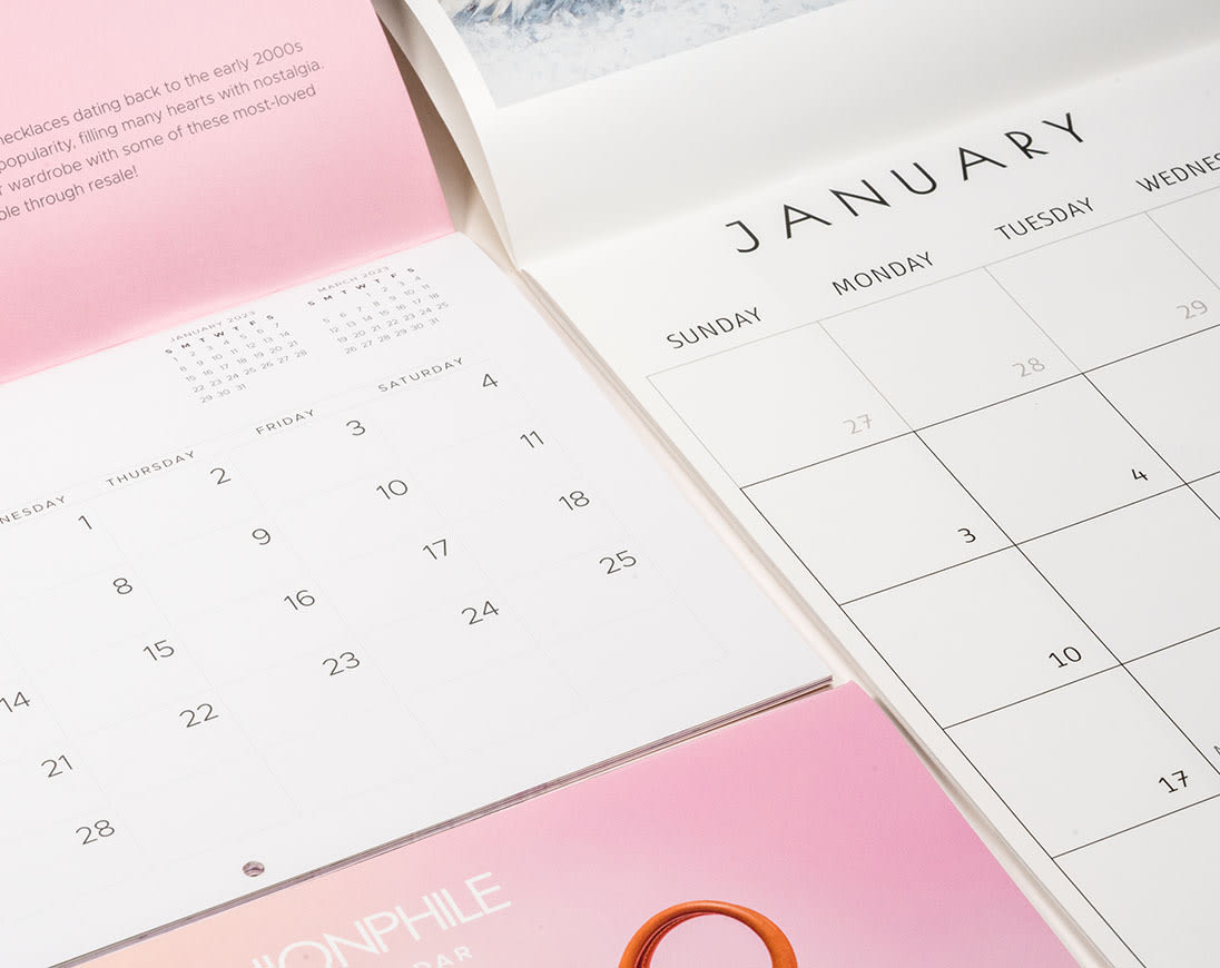Calendar for printing discount