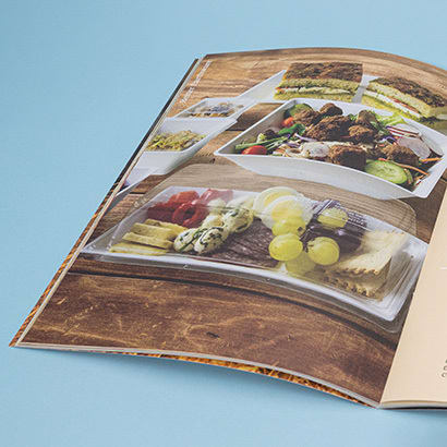 Closeup of corner of a cookbook