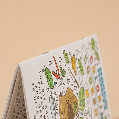 Closeup of saddle-stitched program spine