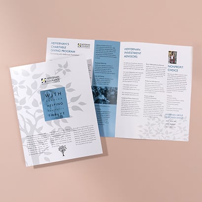 Two religious bulletins on a pink background