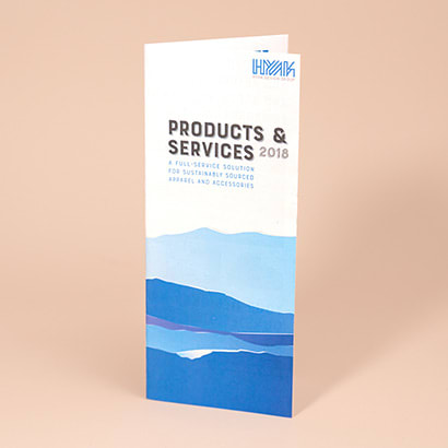 Product and Services roll fold brochure