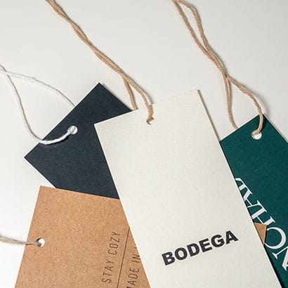 Variety of hang tags with string
