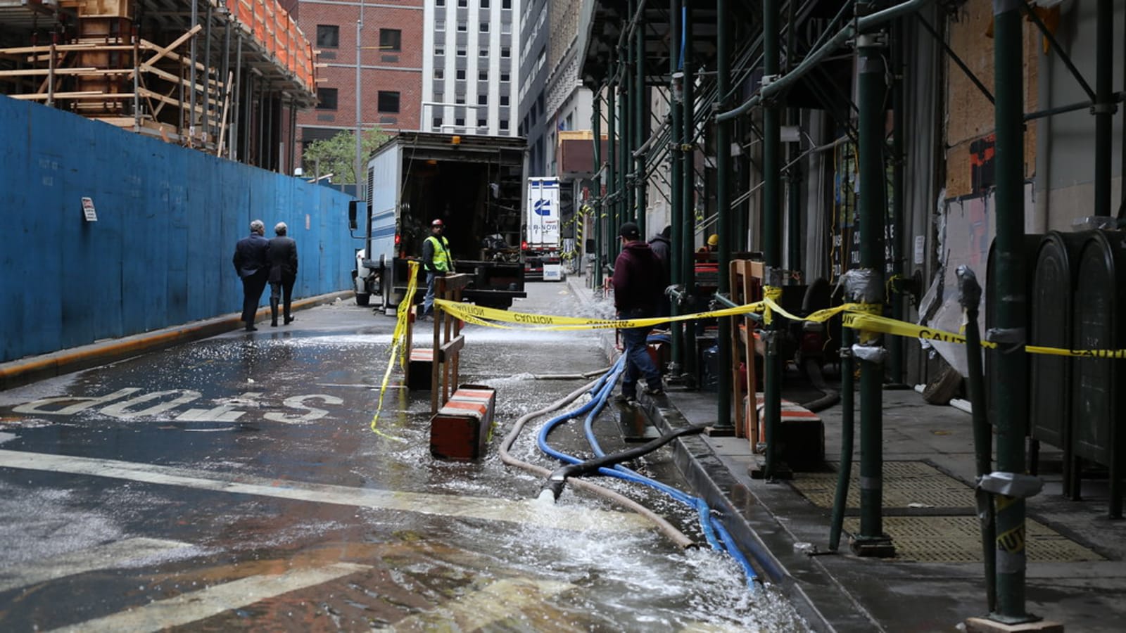 flooded urban street during storm (file image)