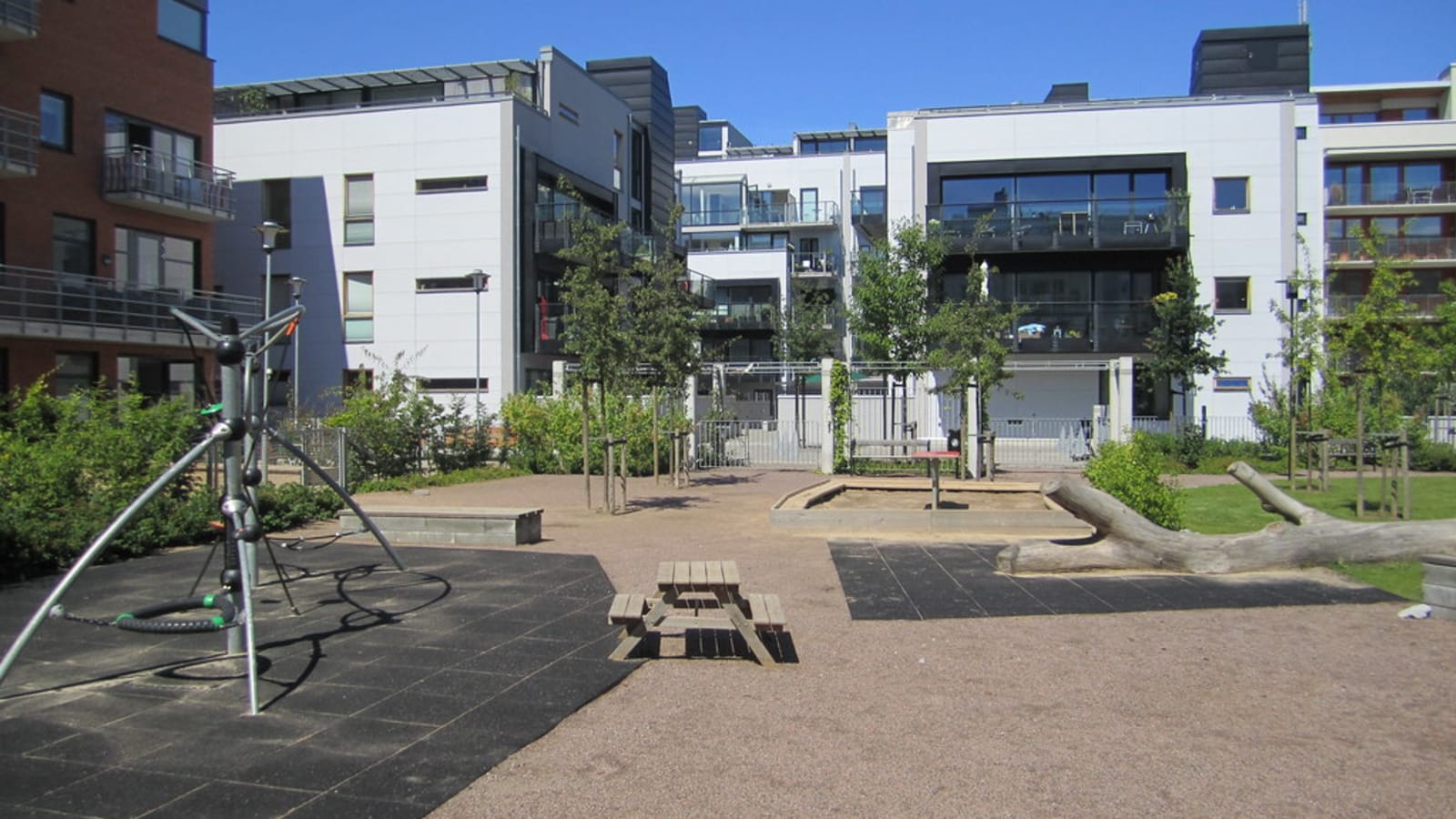 an empty playground in an urban housing estate (file image)
