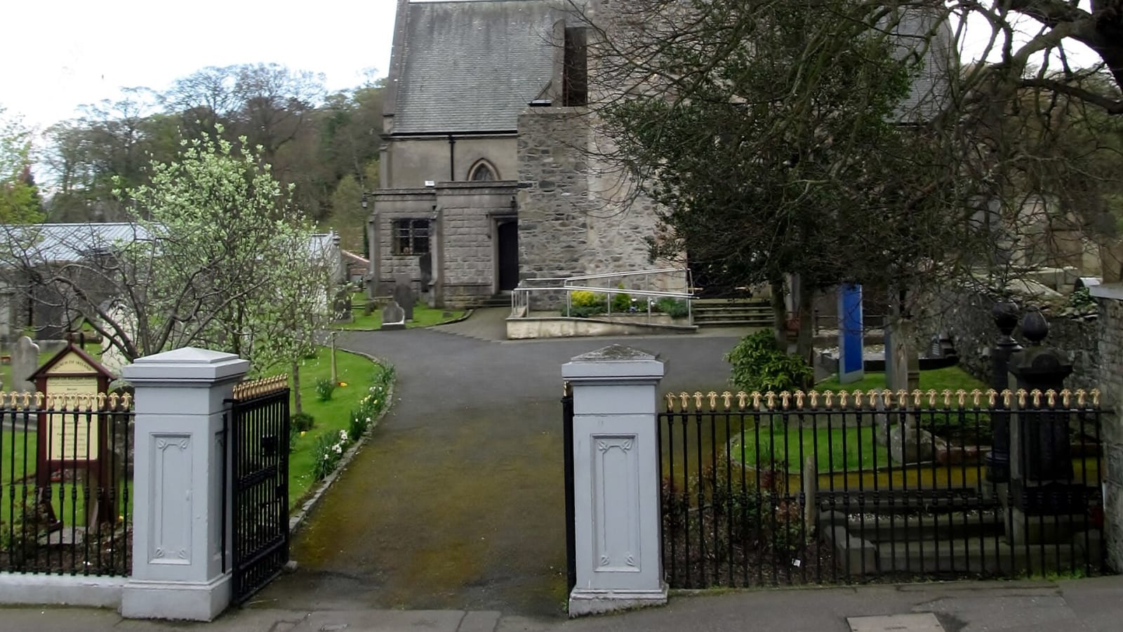 an ancient stone abbey exterior in northern ireland (file image)