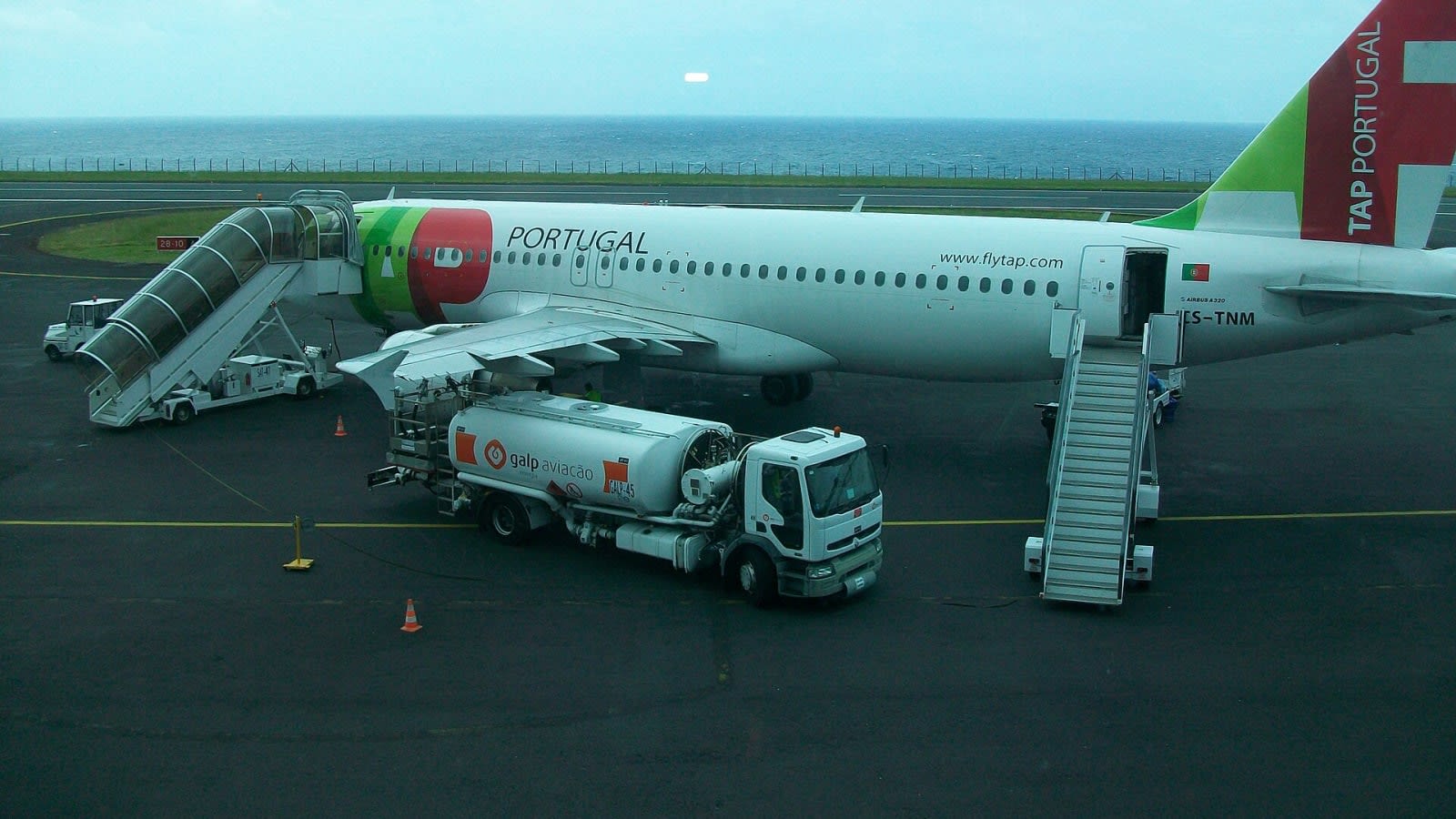airliner on tarmac under cloudy sky (file image)