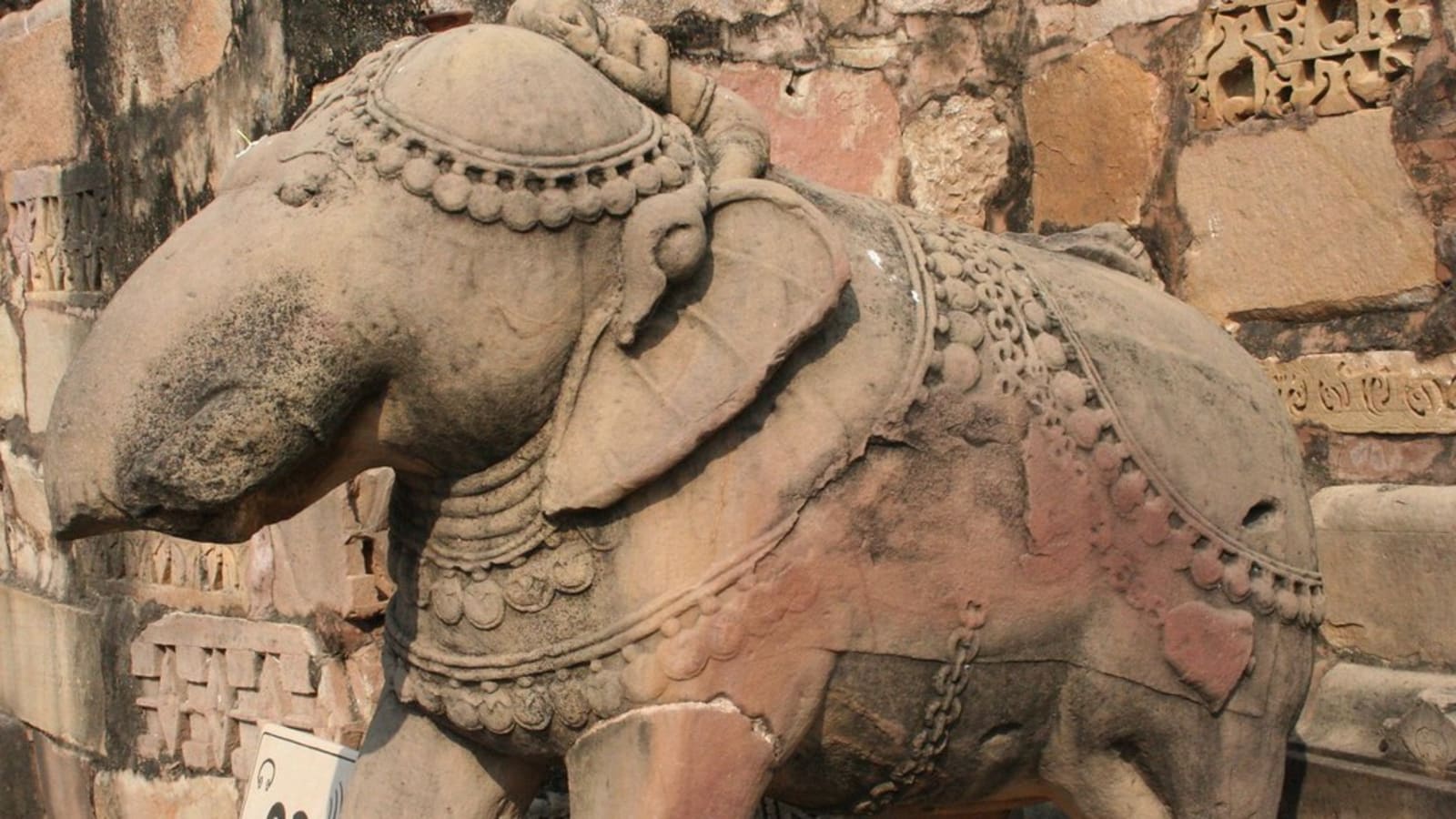 captive elephant standing near a temple in india (file image)