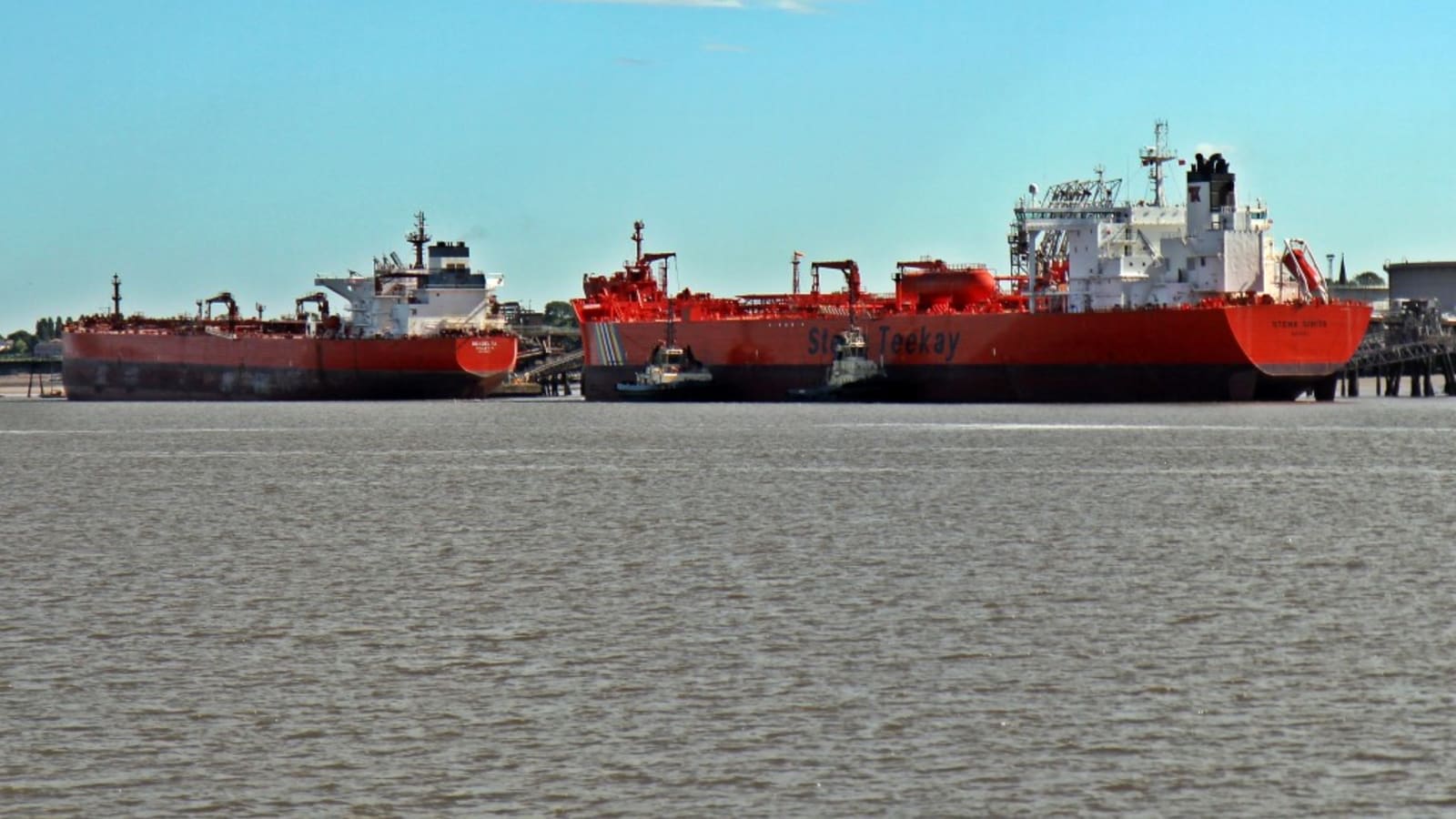 oil tankers docked at a port terminal (file image)