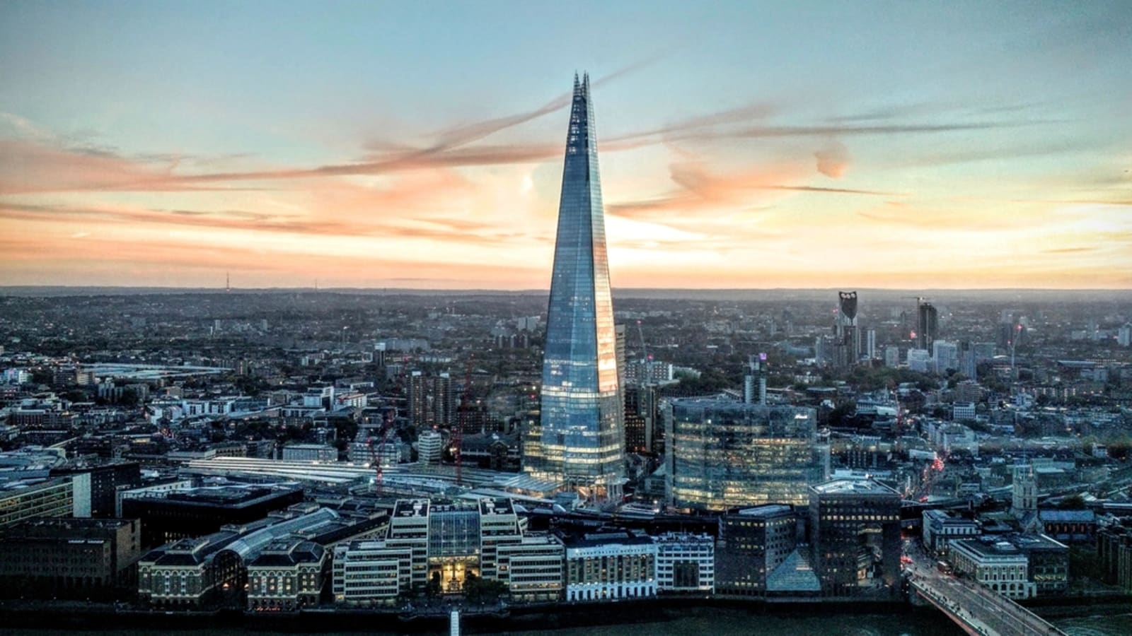 the shard skyscraper in london at dusk (file image)