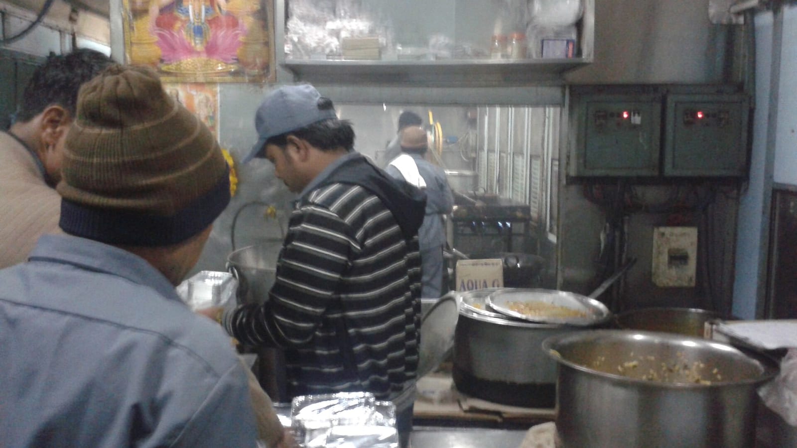commercial kitchen inside a train carriage (file image)