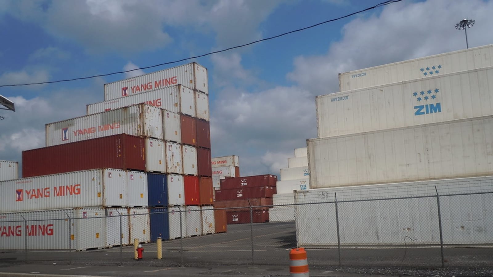 cargo containers stacked at an indian port (file image)