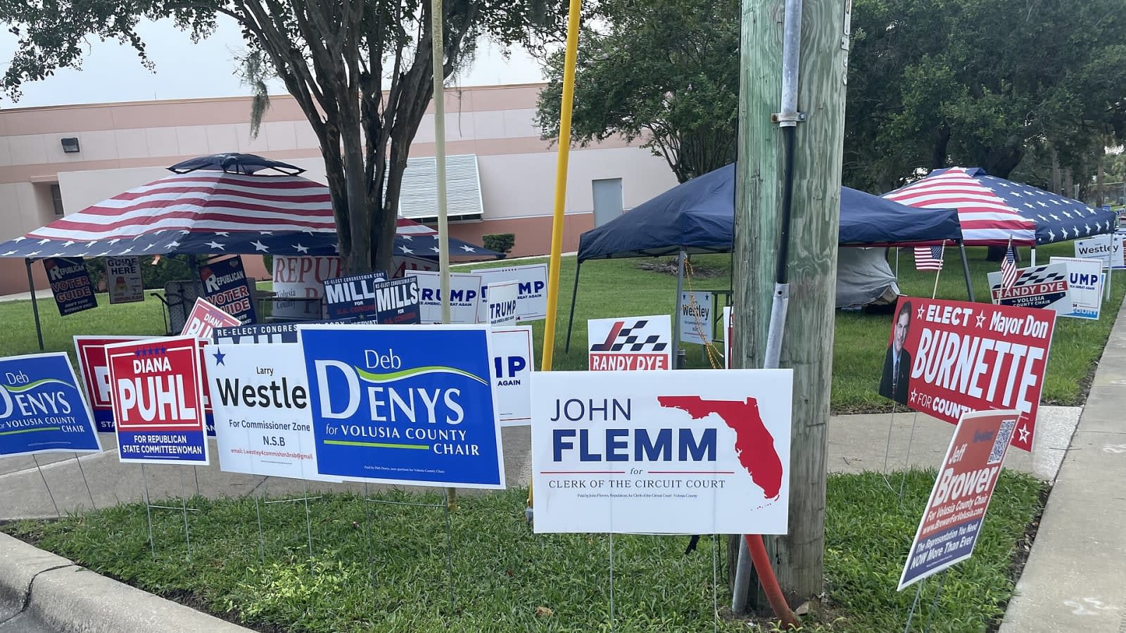 campaign sign in a sunny florida suburb (file image)
