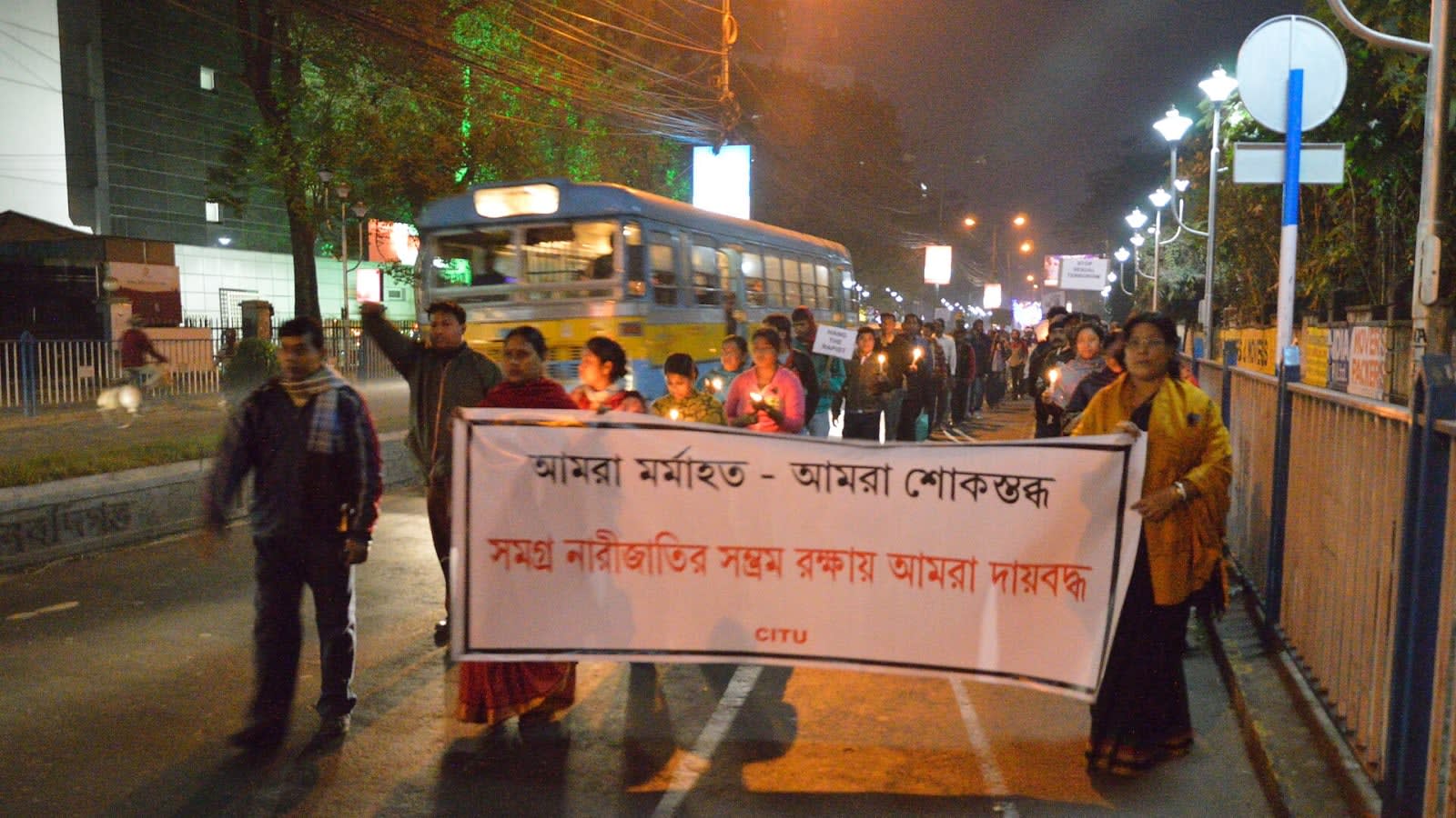 a local political rally in west bengal with flags and supporters (file image)