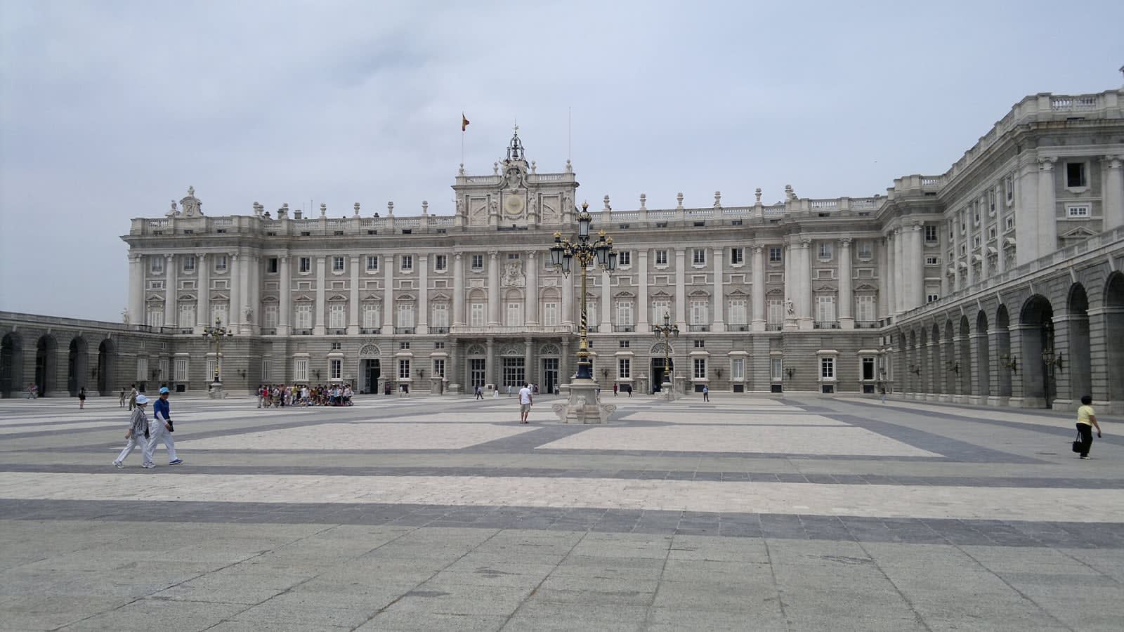 protesters gathering outside the spanish parliament building in madrid (file image)