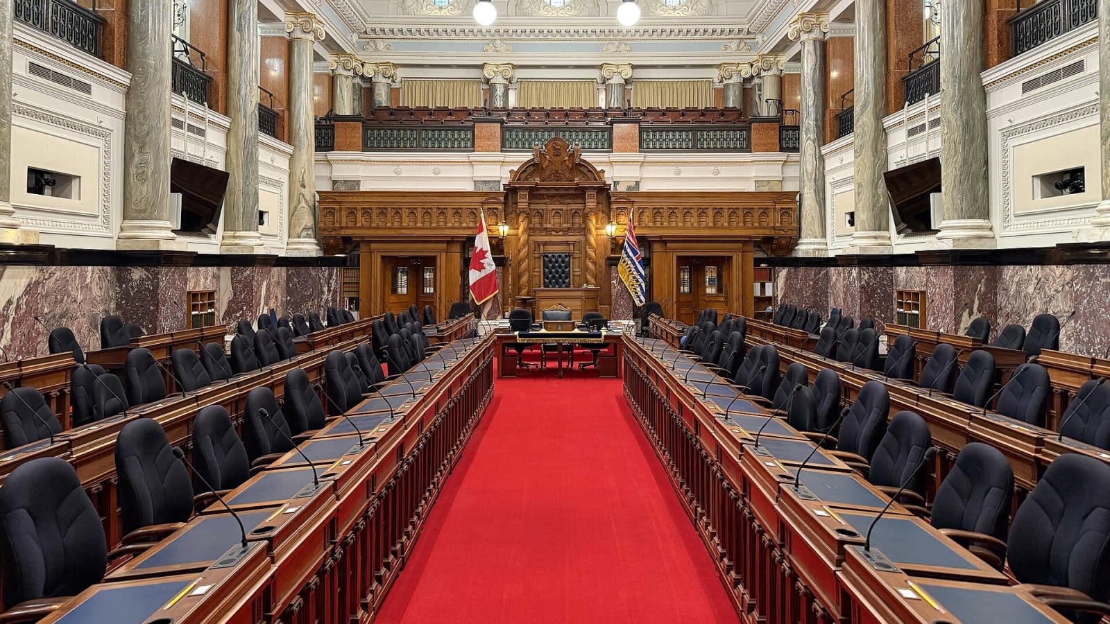 parliament building or state legislative assembly corridor (file image)