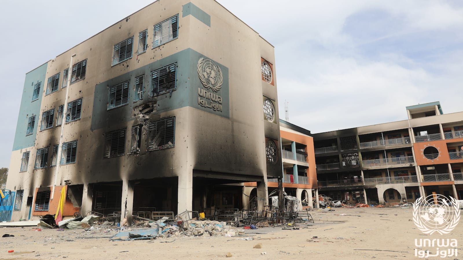 debris and rubble of a destroyed apartment building in gaza city (file image)