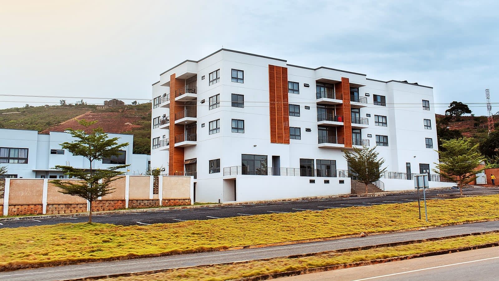 modern luxury residential high rise tower under a clear sky (file image)