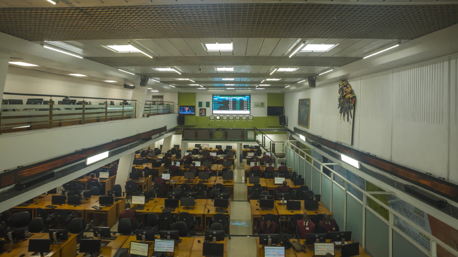 stock exchange trading floor (file image)