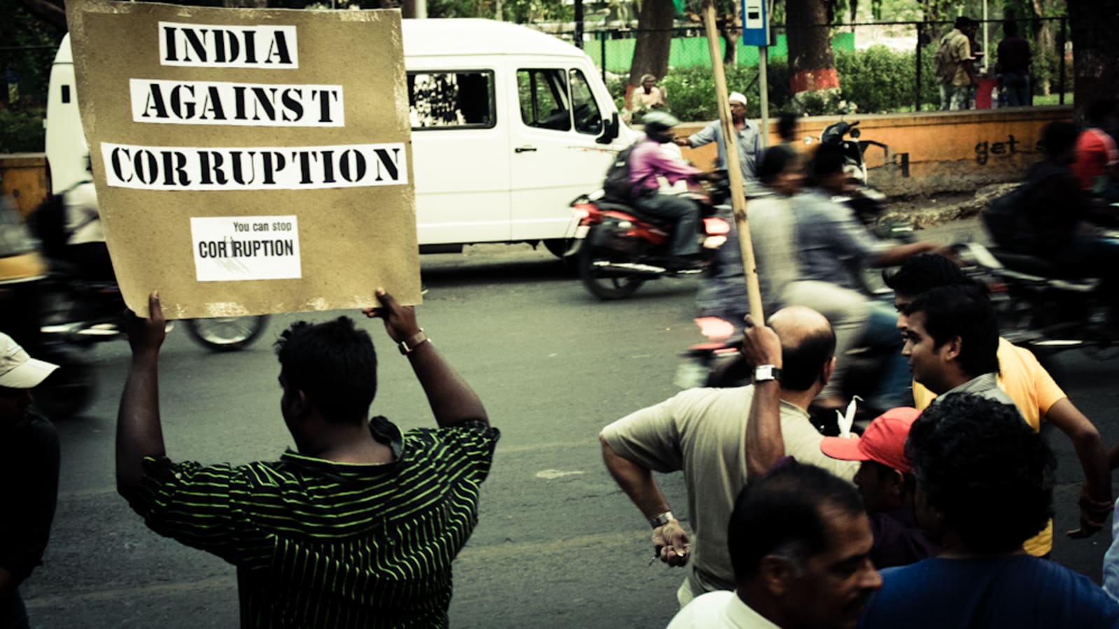 a police barricade on a street in pune during a protest (file image)