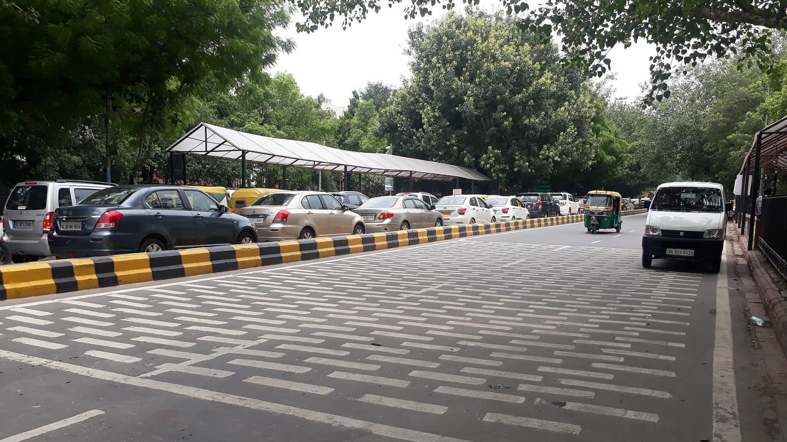 police barricades on a deserted new delhi street (file image)