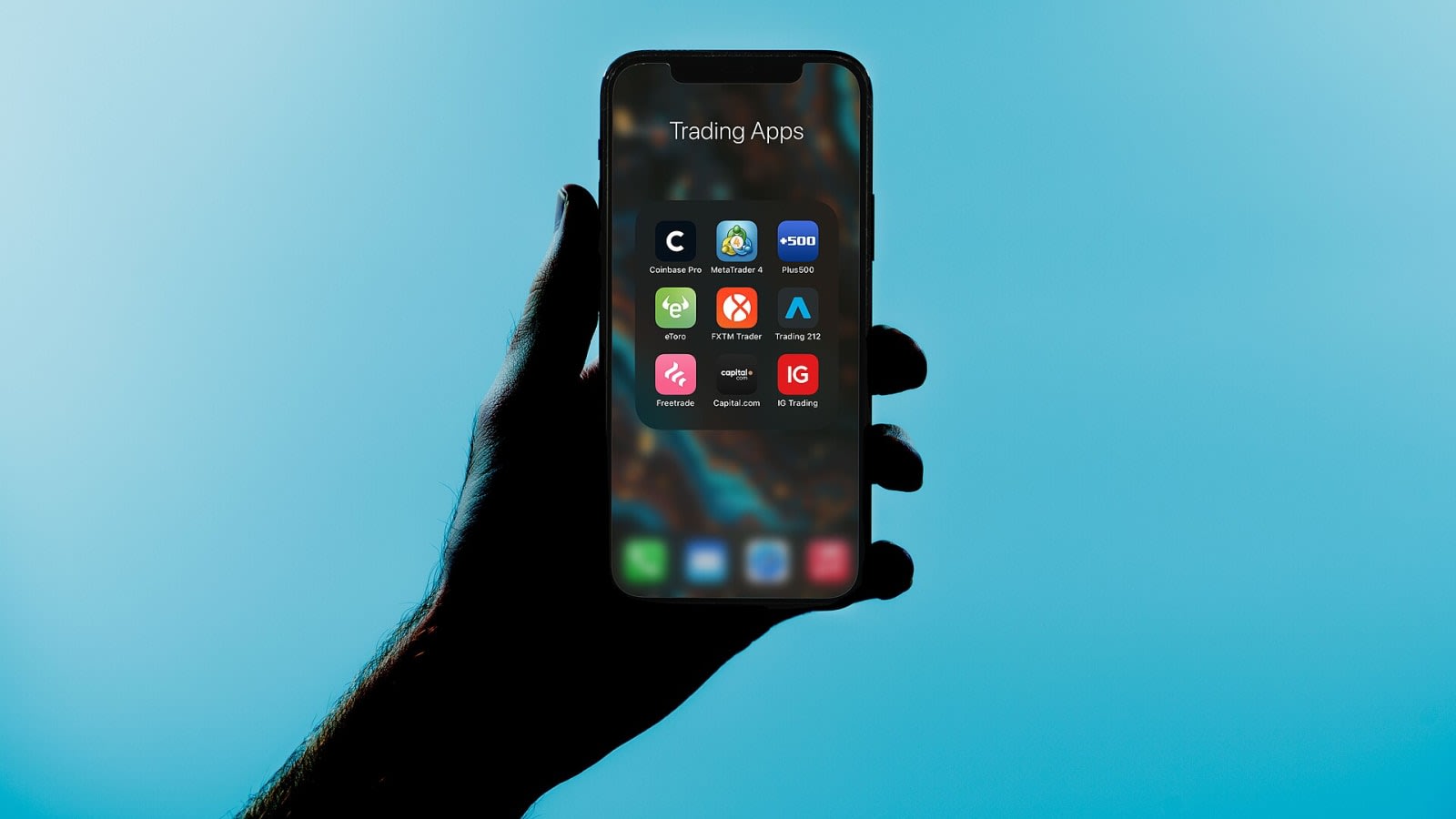 close up of a smartphone screen showing a financial trading chart and betting application (file image)