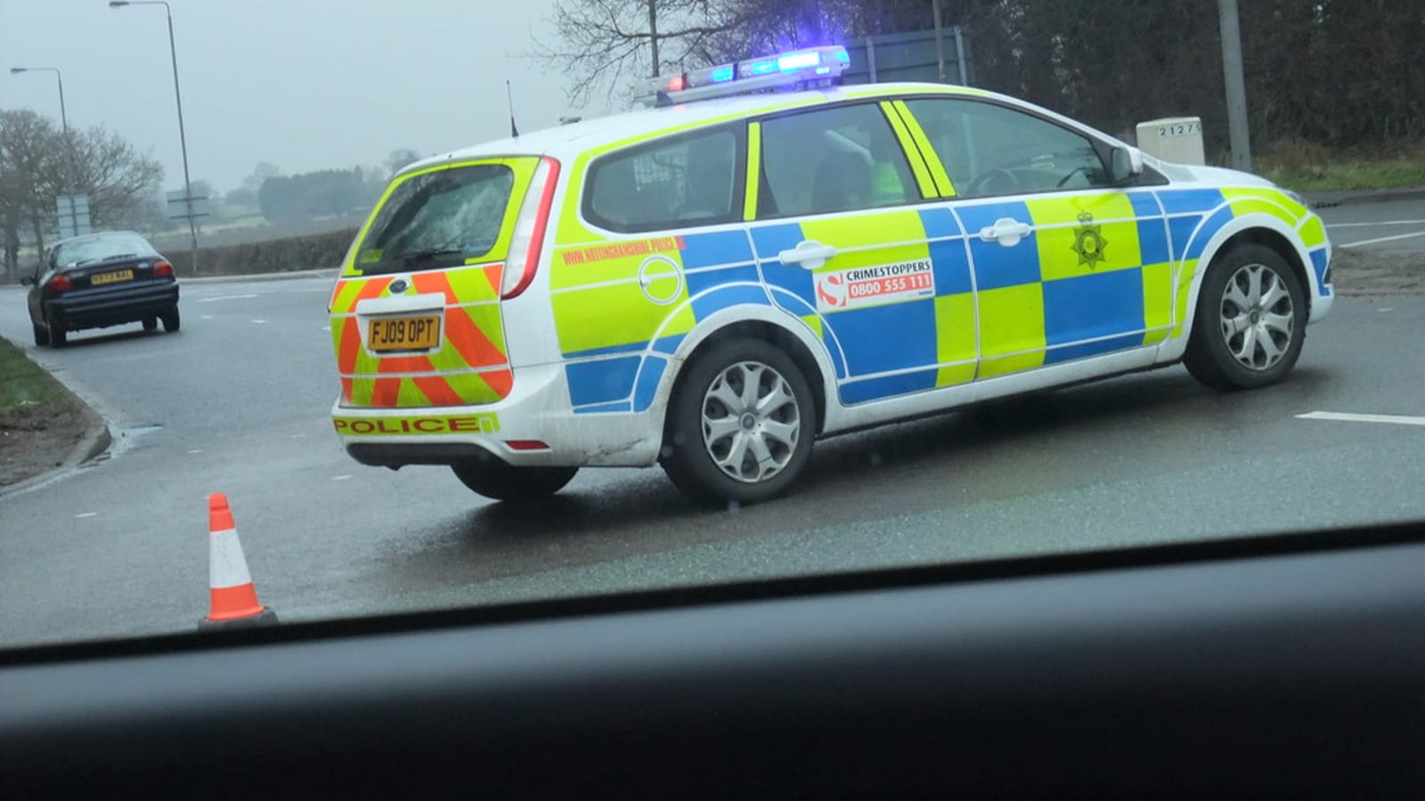 police roadblock on a residential northern ireland street (file image)
