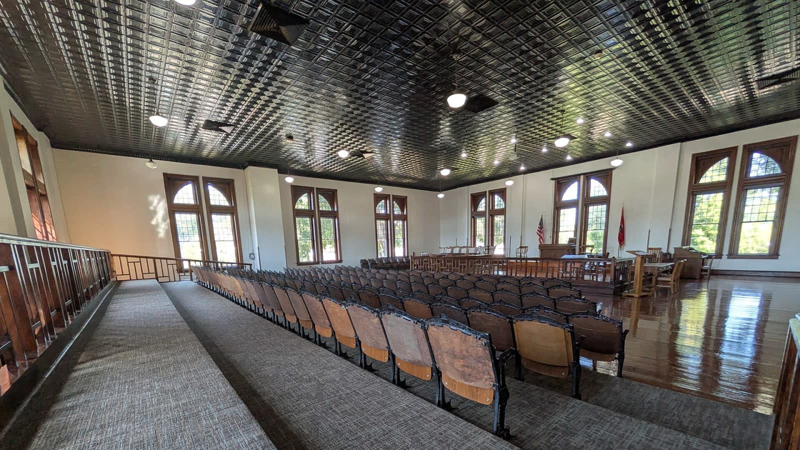 courtroom entrance with security staff standing nearby (file image)