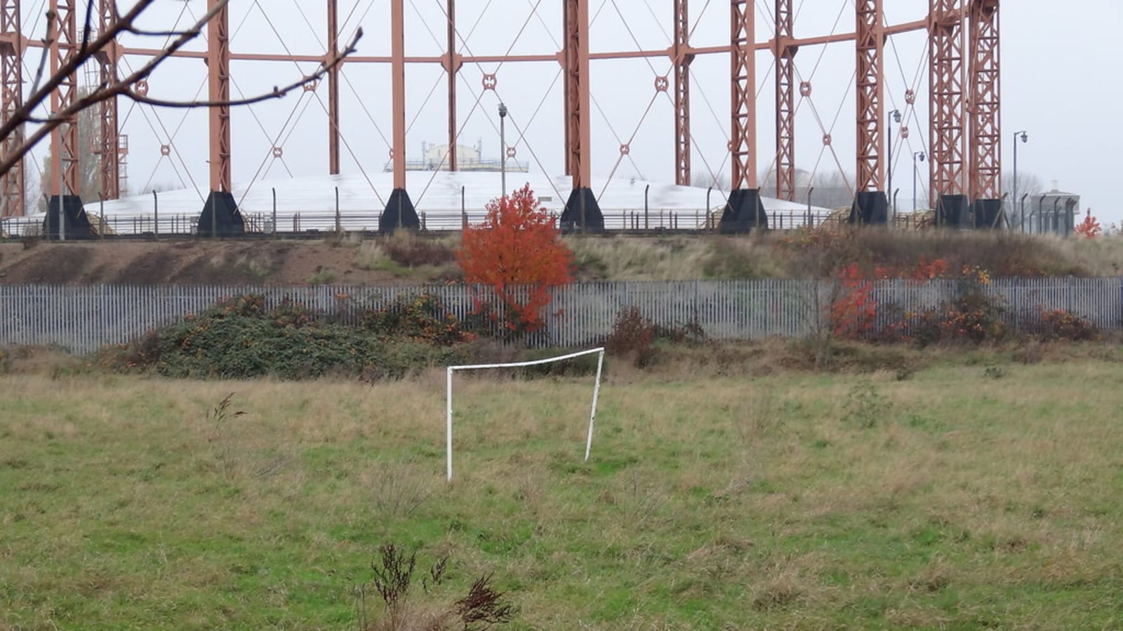 empty football pitch littered with paper debris and abandoned seats (file image)