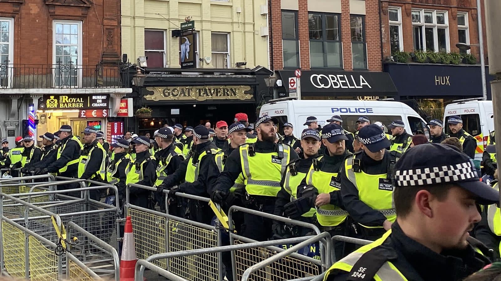 police barricades on a central city boulevard (file image)