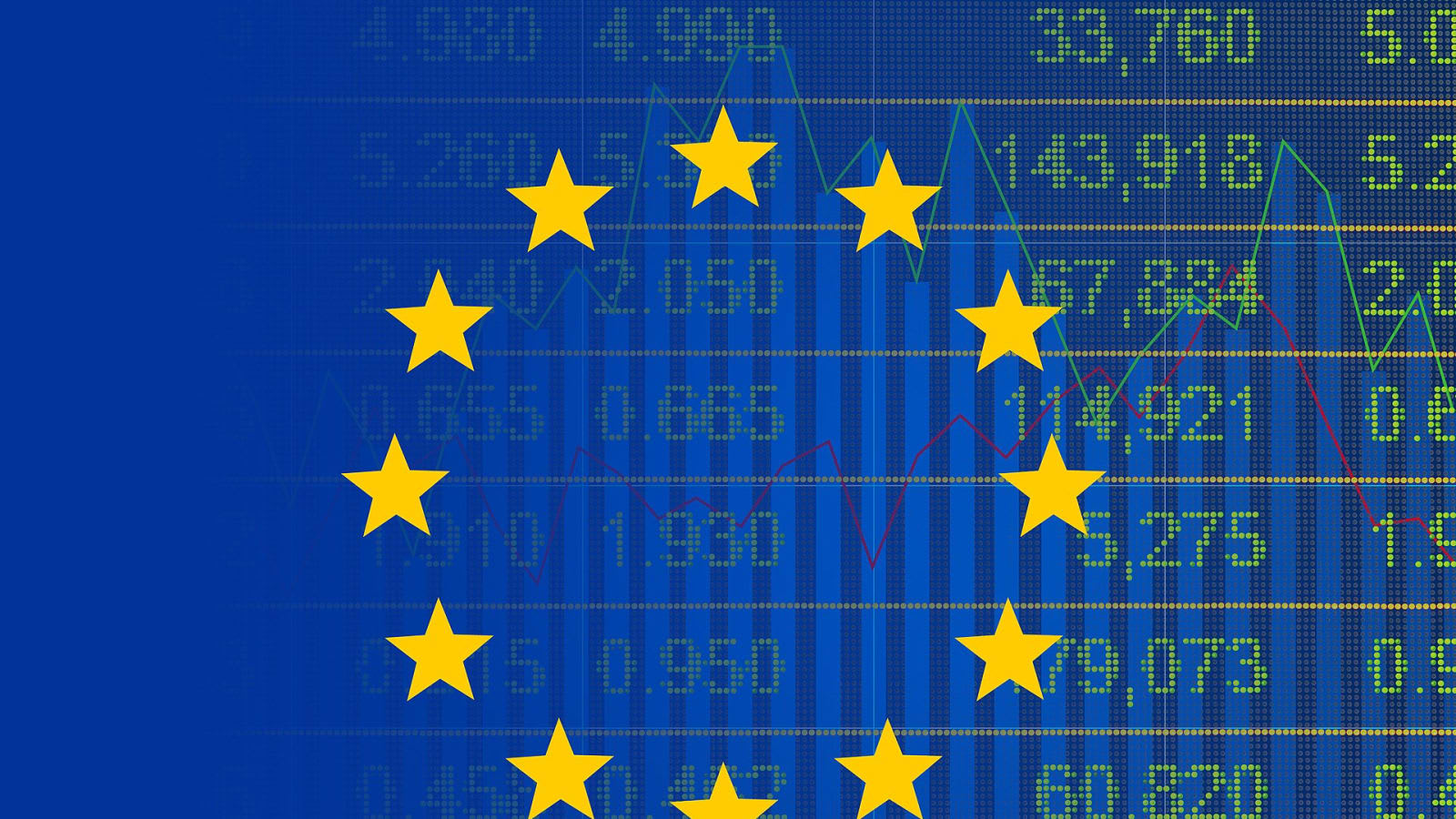 financial trading desk with stock graphs on monitors (file image)
