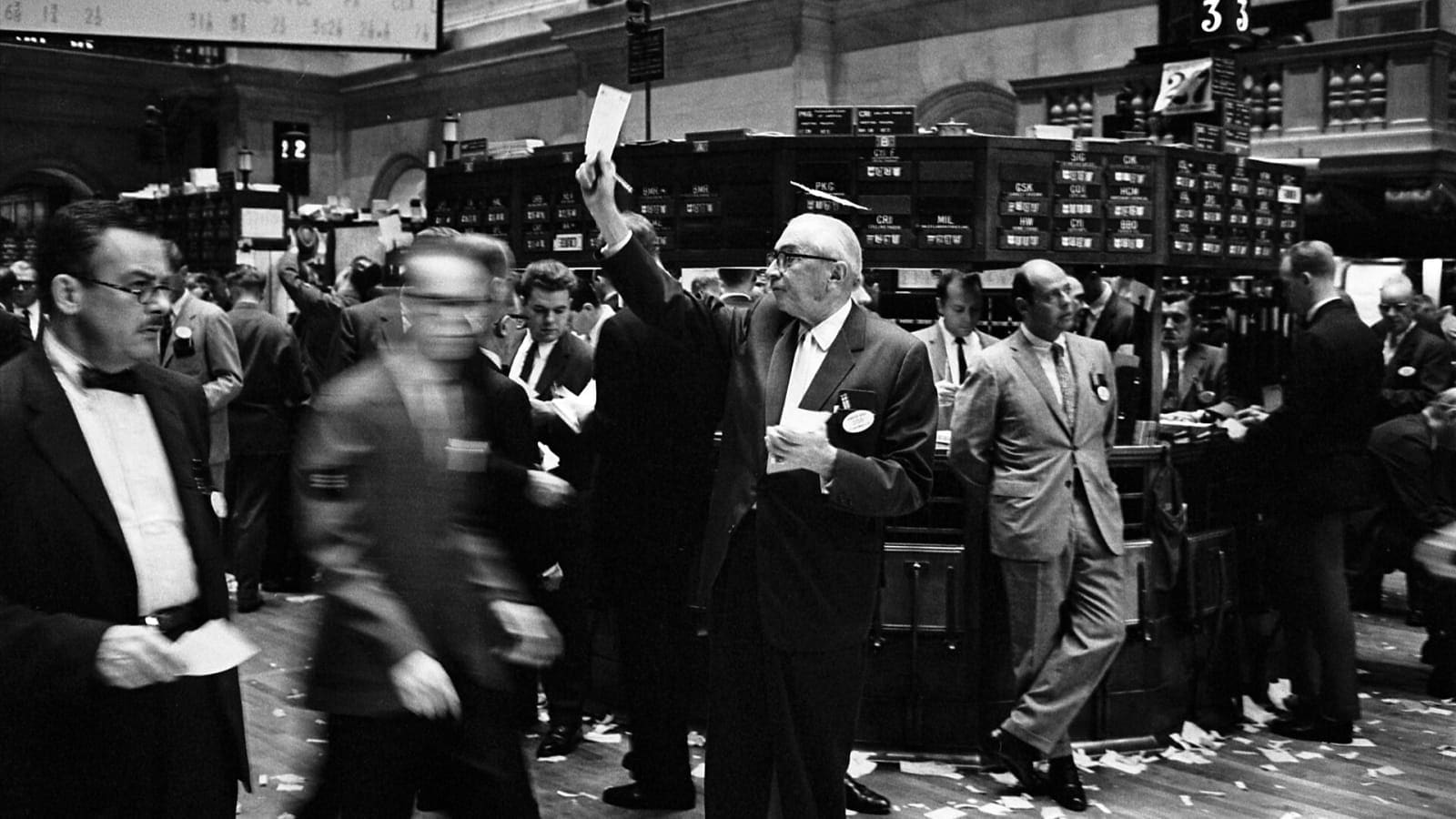 stock exchange trading screen showing price charts (file image)