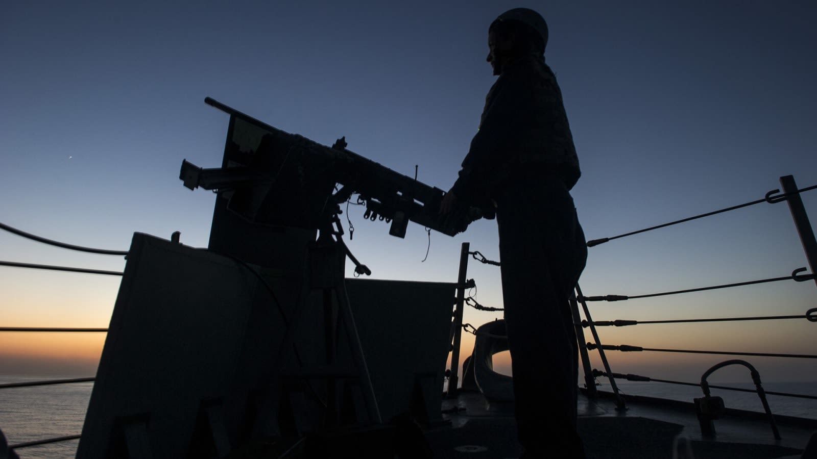IRGC Navy personnel on patrol in the Strait of Hormuz amid escalating tensions.