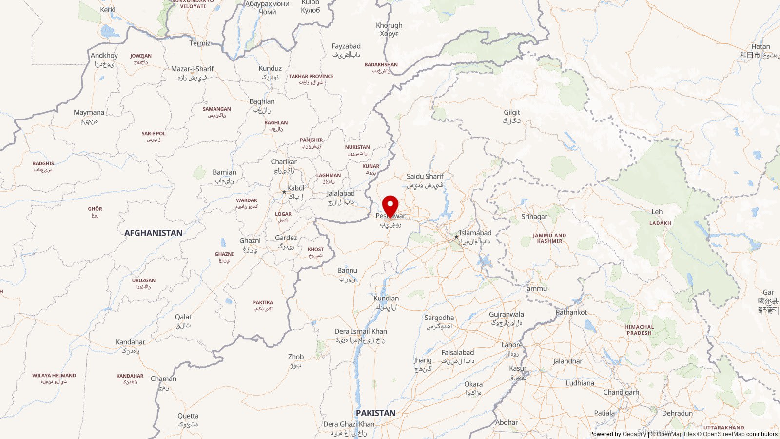 Map: Peshawar