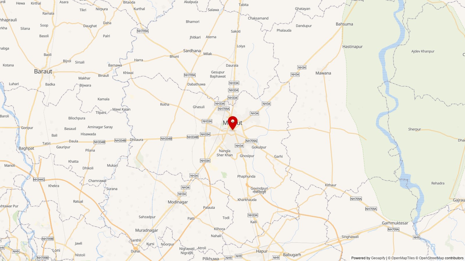 Map: Meerut
