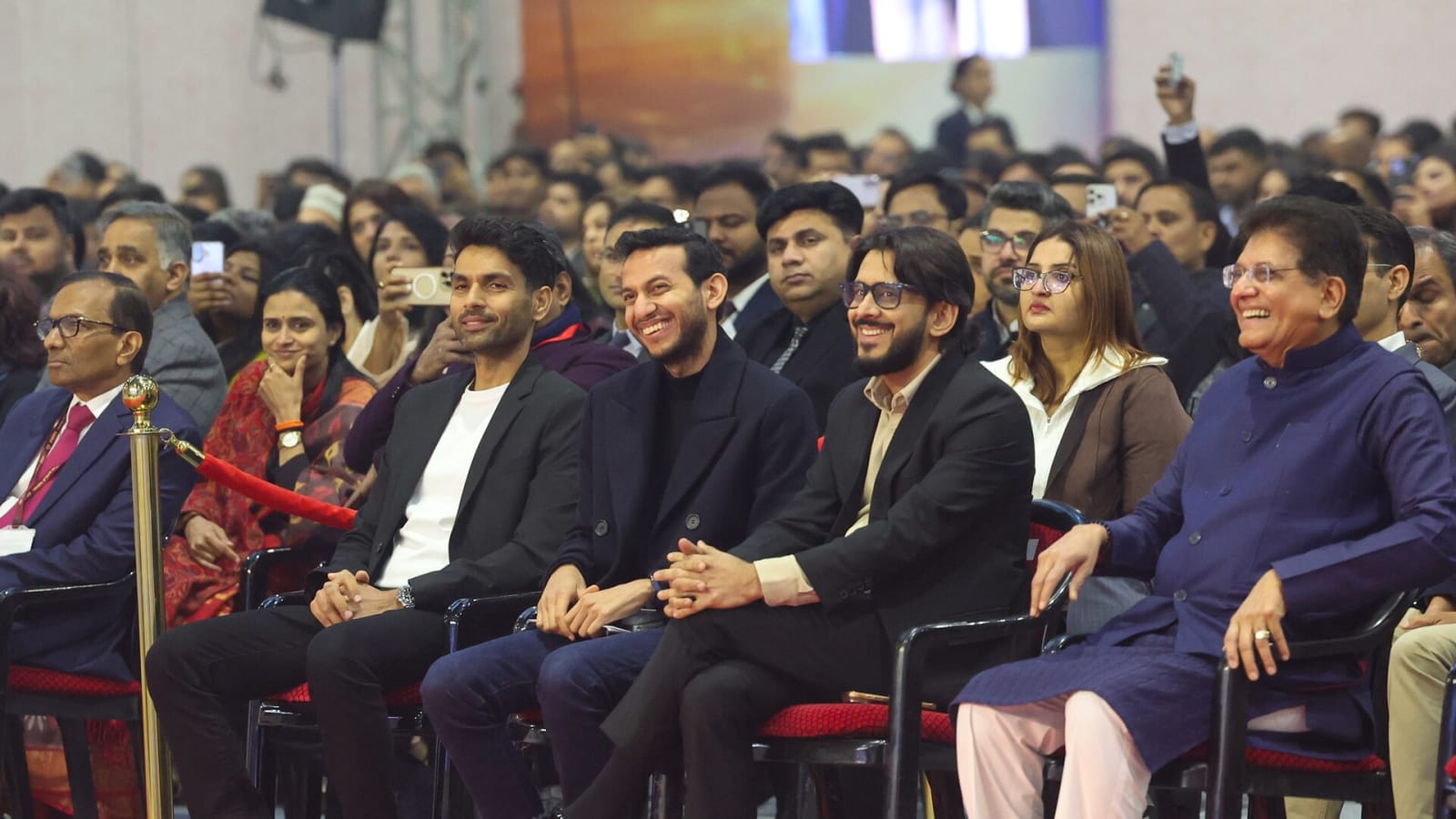 Founders and ministers at a startup ecosystem event in India. File image.