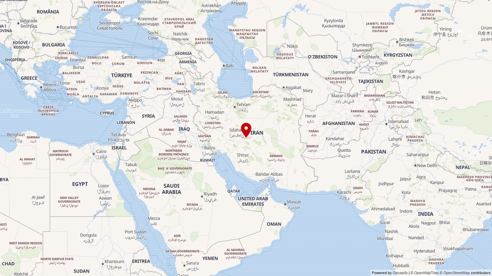 Map: Iran