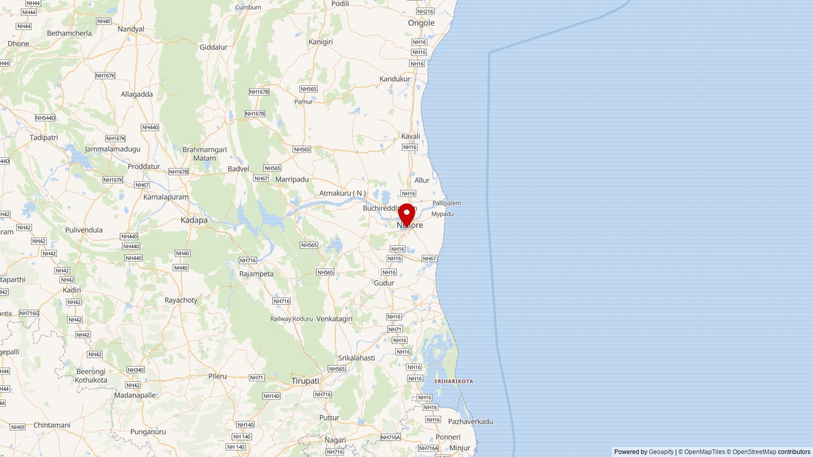 Map: Sri Potti Sri Ramulu Nellore district