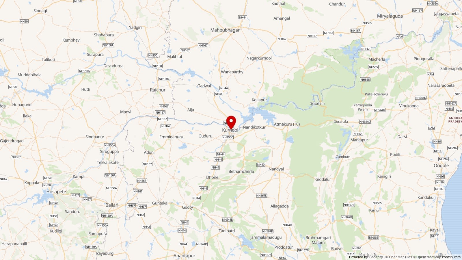 Map: Kurnool district
