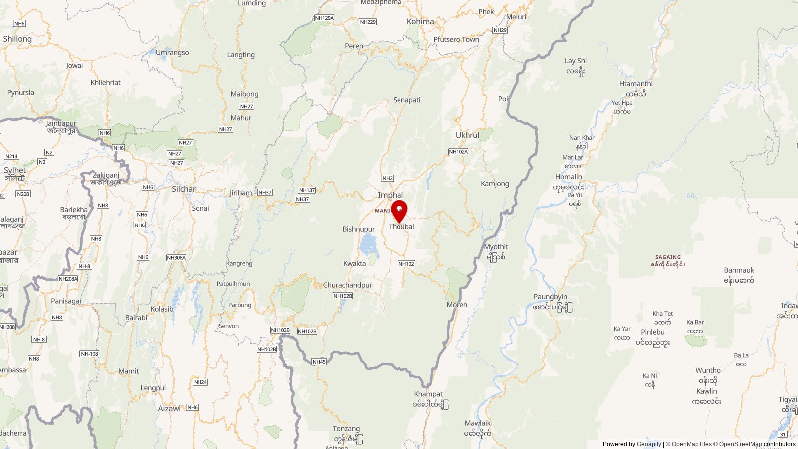 Map: Thoubal district