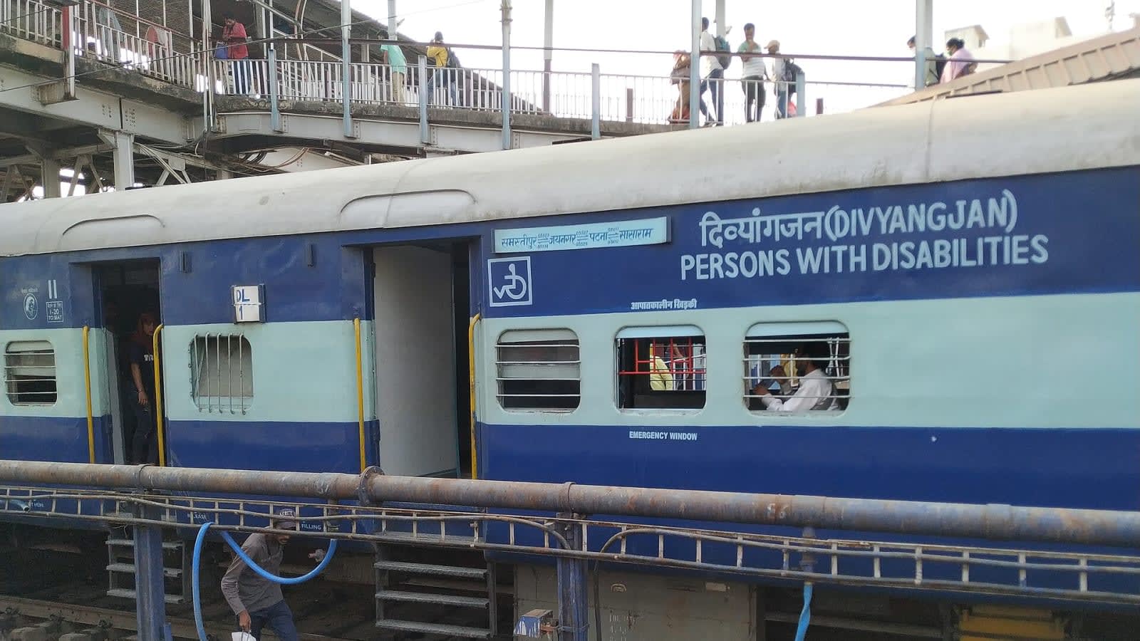 Passenger train at Patna Junction under new noise regulations.