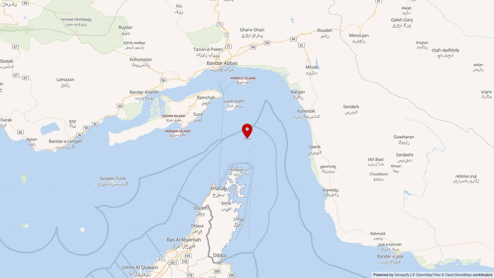Map: Strait of Hormuz