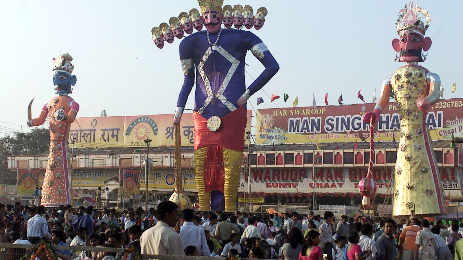 Dussehra effigies burning at Ramlila grounds, Delhi