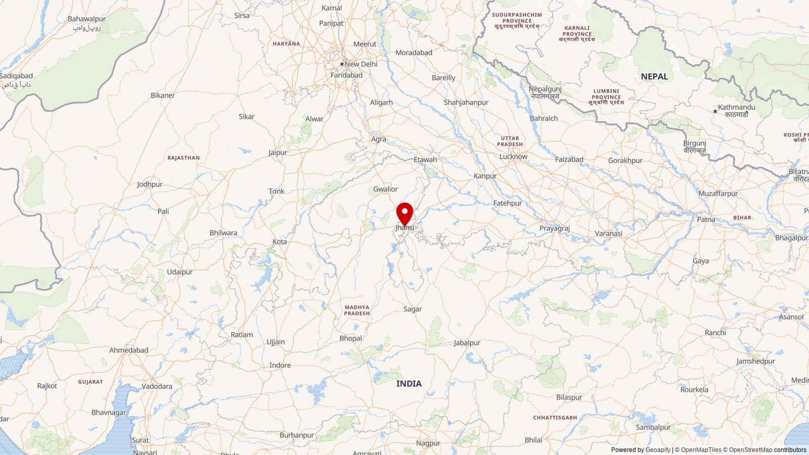 Map: Jhansi